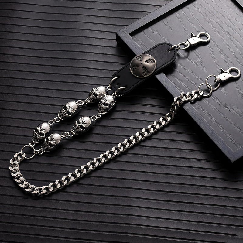 Jongdari Skull Wallet Chains Pants Pocket Belt Chain for Men Women, Heavy Metal Punk Goth Pant Trousers Accessories - Image 5